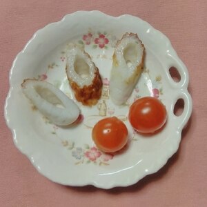 ちくわトマトのお皿•.¸¸¸.☆
